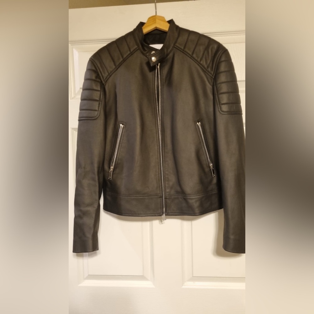 NEVER WORN with dustbag! Brand new black Sandro Paris Biker Jacket size S